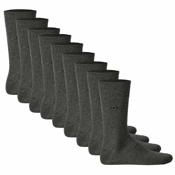 Tom Tailor 9-Pack Men´S Socks - Basic, Unicoloured Grey 39-42 (Uk 5,5-8)