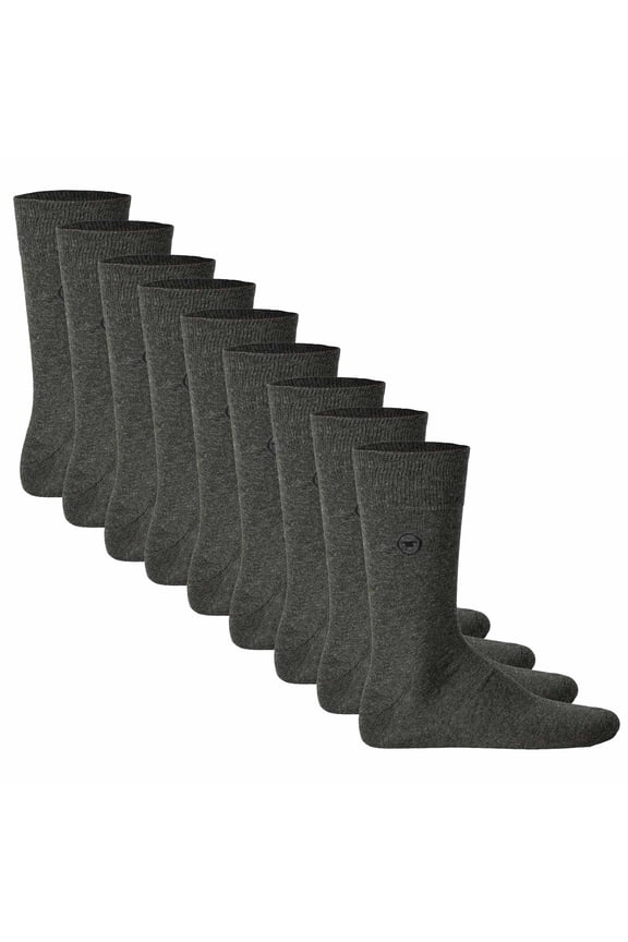 9-Pack Men´S Socks - Basic, Unicoloured Grey 39-42 (Uk 5,5-8)