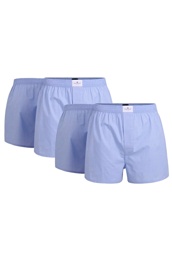 Men Web Boxer Shorts Cotton Blue L