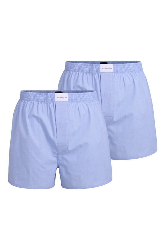 Men Web Boxer Shorts Cotton Blue M