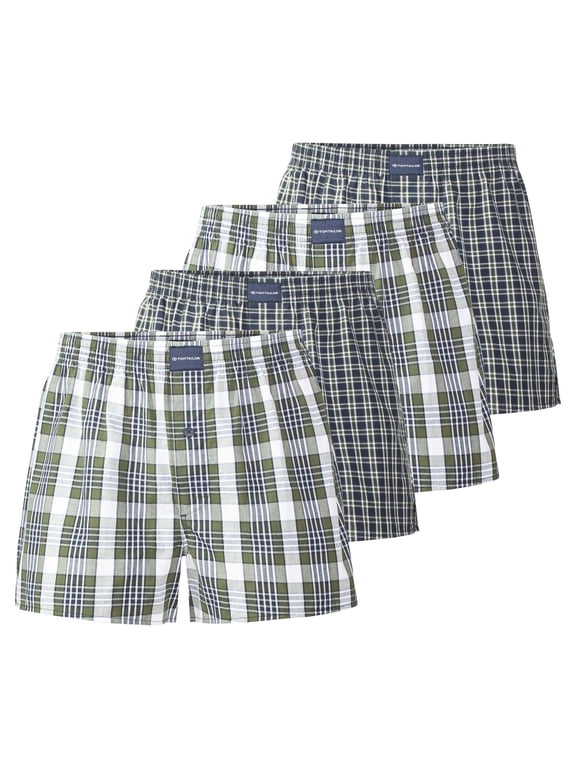 Men Web Boxer Shorts Cotton Multicoloured S