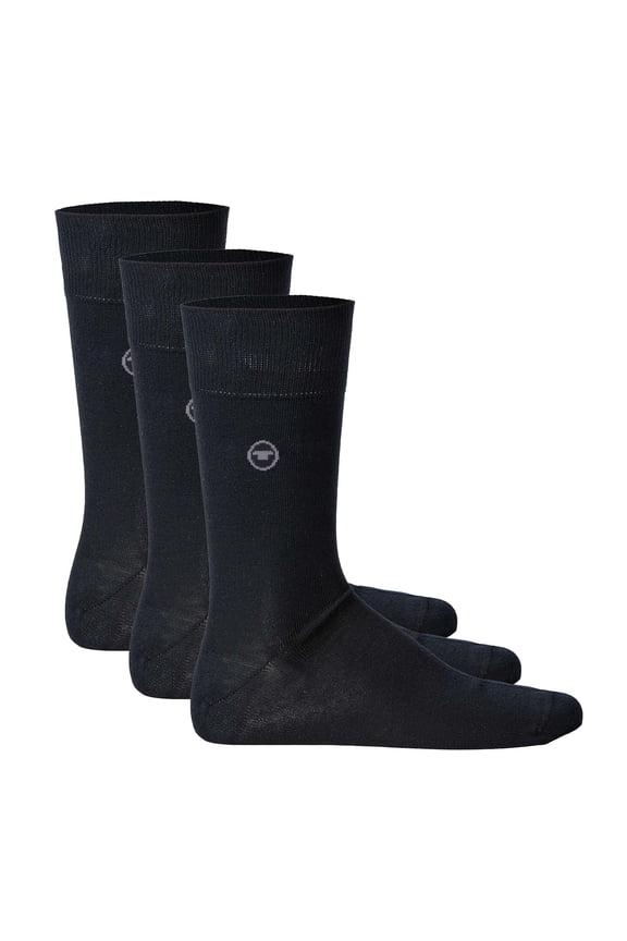 Men's Socks, 3 Pack - Basic, Cotton Blend, Solid Color Navy 39-42 (Uk 5,5-8)