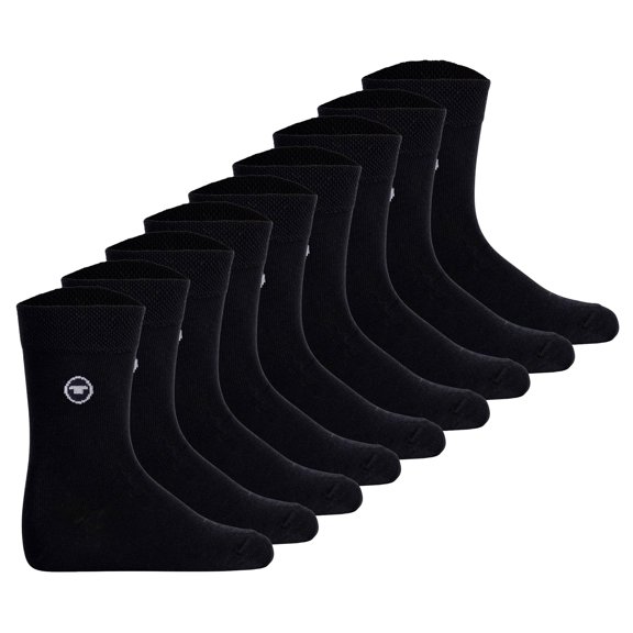 Tom Tailor Unisex Kids Socks, 3-Pack - Socks, Cotton, Logo, Solid Color Black 23-26