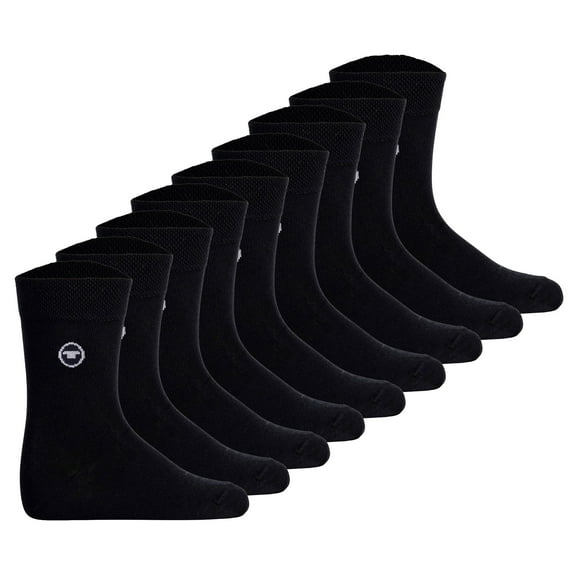 Tom Tailor Unisex Kids Socks, 3-Pack - Socks, Cotton, Logo, Solid Color Black 35-38