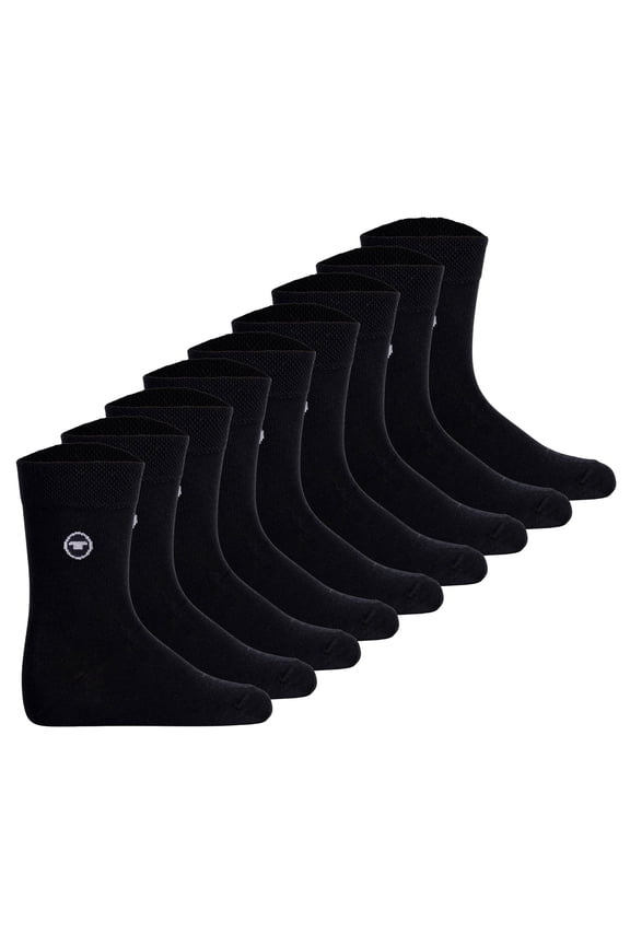 Unisex Kids Socks, 3-Pack - Socks, Cotton, Logo, Solid Color Black 35-38