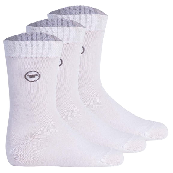Tom Tailor Unisex Kids Socks, 3-Pack - Socks, Cotton, Logo, Solid Color White 35-38