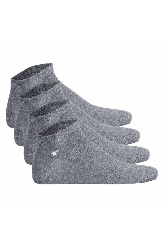 Unisex Socks, 4-Pack - Basic, Sneaker Socks, Unicoloured Gray 35-38