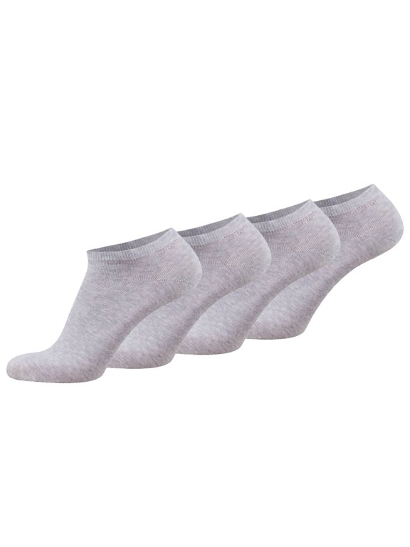 Unisex Socks, 4-Pack - Basic, Sneaker Socks, Unicoloured Light Gray 35-38
