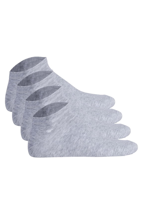 Unisex Socks, 4-Pack - Basic, Sneaker Socks, Unicoloured Light Gray 35-38