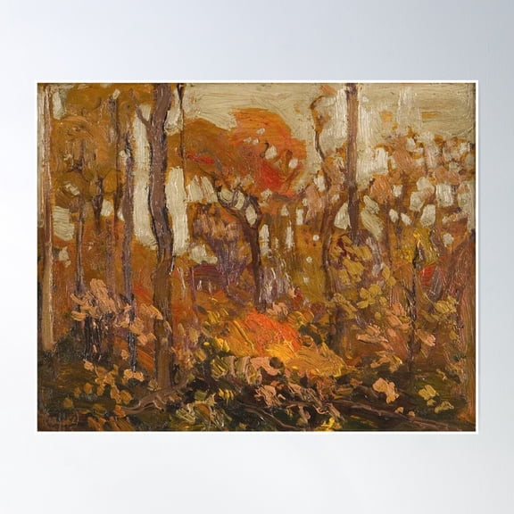 Tom Thomson - Autumn, Algonquin Park Poster Wall Art, Modern Wall Decor, 12x18 UNFRAMED