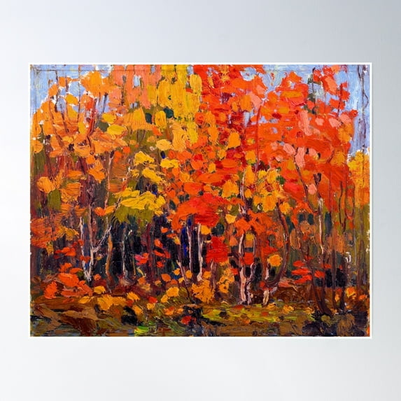 Tom Thomson - Autumn Wood Poster Wall Art, Modern Wall Decor, 24x36 UNFRAMED