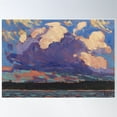 thumbnail image 1 of Tom Thomson Evening Cloud Poster Wall Art, Modern Wall Decor For Living Room Bedroom, 8x12 UNFRAMED, 1 of 2