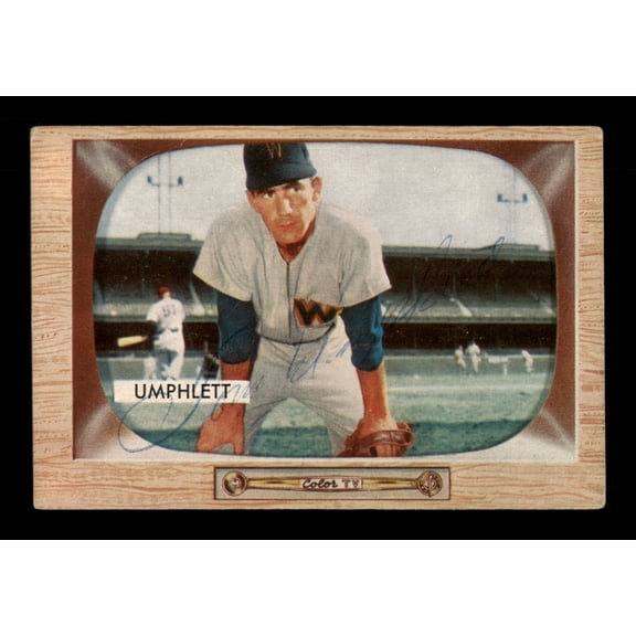 Tom Umphlett Autographed 1955 Bowman Card #45 Washington Senators SKU #187831