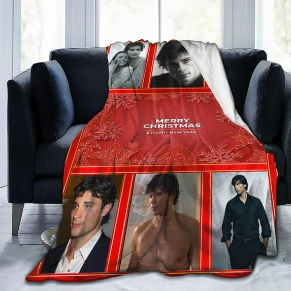 Tom Welling Fleece Blanket for Couch - Chrismas Throw Blanket Lightweight Tom Welling Merch Super Soft Cozy Luxury Bed Blanket Microfiber and Throws for Sofa
