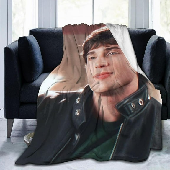 Tom Welling Fleece Blanket for Couch - Throw Blanket Lightweight Tom Welling Merch Super Soft Cozy Luxury Bed Blanket Microfiber and Throws for Sofa