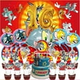 thumbnail image 1 of Tom and Jerry 16th Tableware Balloons Cake Toppers Backdrop Banner Supplies Party Decor Plates Decorations, 1 of 7