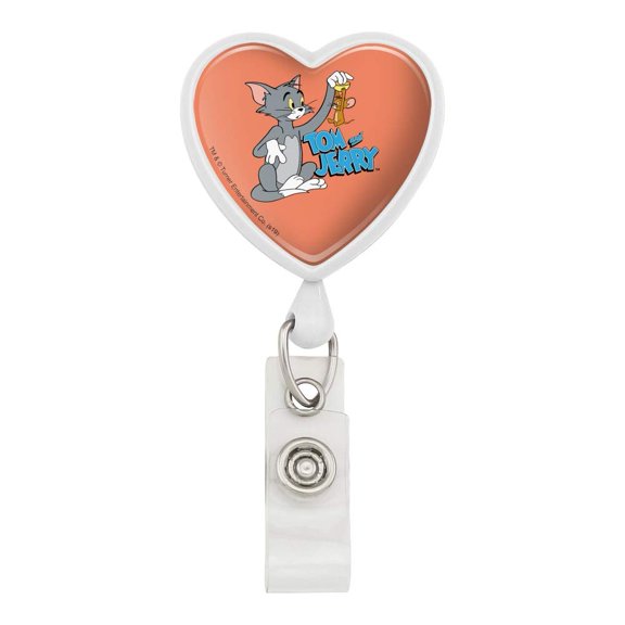 Tom and Jerry Best Friends Heart Lanyard Retractable Reel Badge ID Card Holder