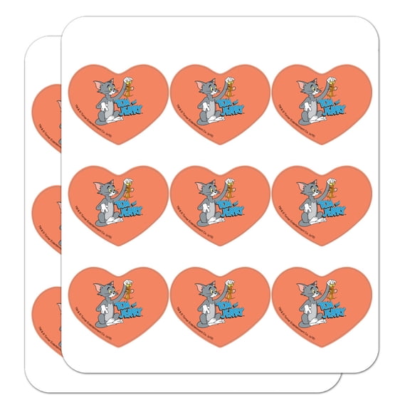 Tom and Jerry Best Friends Heart Shaped Planner Calendar Scrapbook Craft Stickers