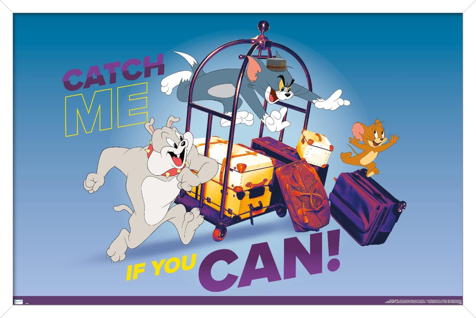 Tom and Jerry - Catch Me If You Can Wall Poster, 22.375" x 34", Framed