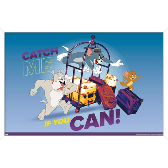 Tom and Jerry - Catch Me If You Can Wall Poster, 22.375" x 34", Framed