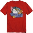 thumbnail image 1 of Tom and Jerry Friendly Enemies Unisex Adult T Shirt (2X-Large) Red, 1 of 6