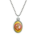 thumbnail image 1 of Tom and Jerry Jerry Character Antiqued Oval Charm Pendant with Chain, 1 of 5