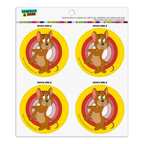 Tom and Jerry Jerry Character Refrigerator Fridge Locker Vinyl Circle Magnet Set