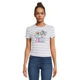 thumbnail image 1 of Tom and Jerry Juniors Striped Rib Graphic T-Shirt, 1 of 5