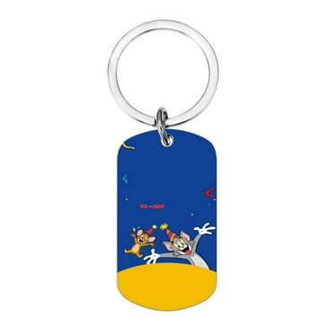 Tom and Jerry Keychain double side design animation pattern pendant picture