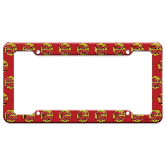 Tom and Jerry Logo License Plate Tag Frame