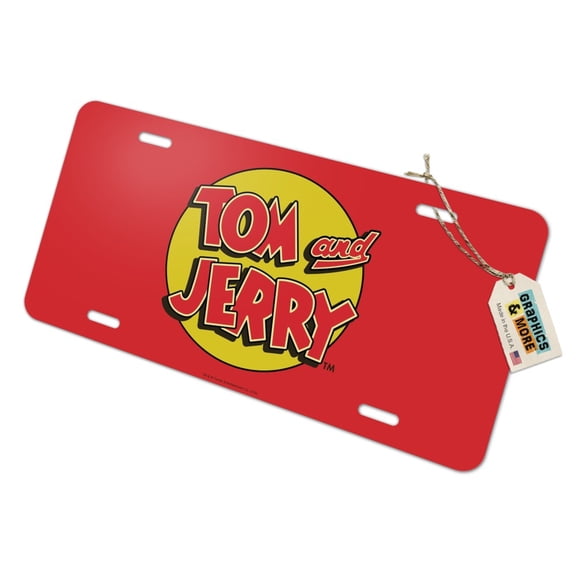 Tom and Jerry Logo Novelty Metal Vanity Tag License Plate