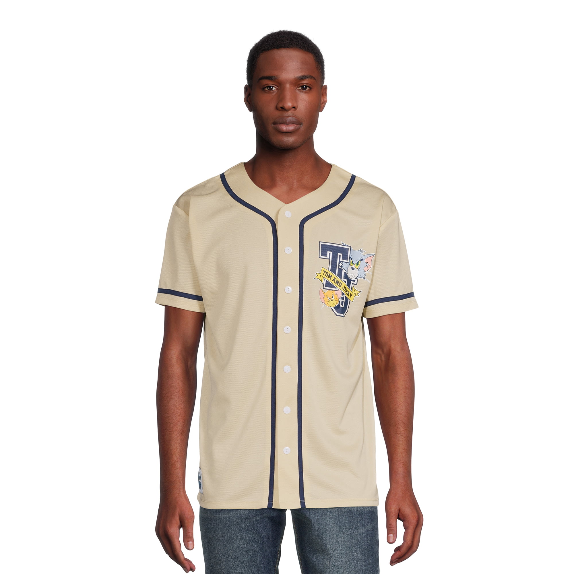 Tom and Jerry Men's Baseball Jersey, Sizes S-2XL