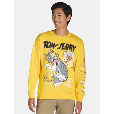 Tom and Jerry Men's & Big Men's Graphic Pullover Sweatshirt, Sizes S-XL, 3XL