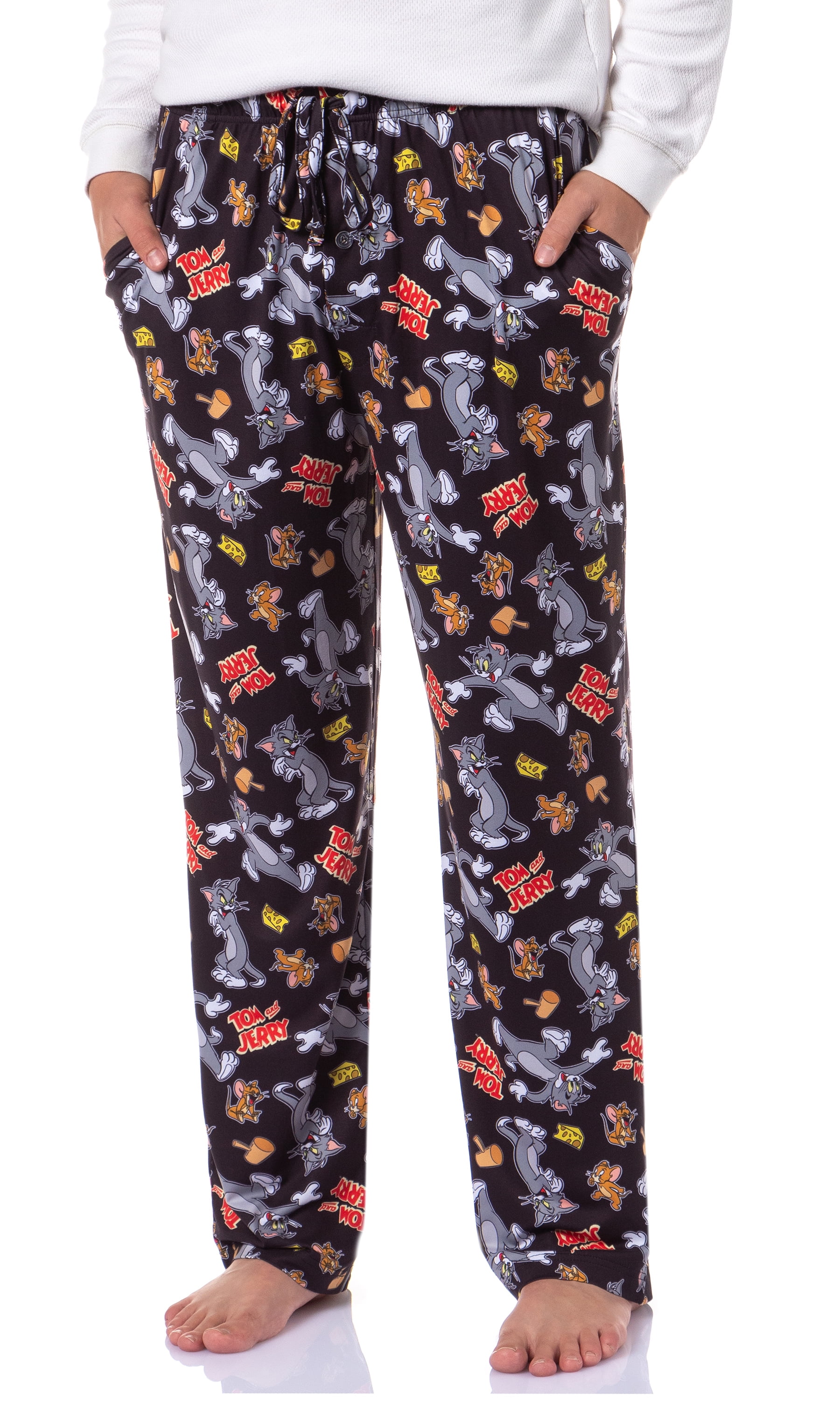 Tom and Jerry Men's Cheese And Mallet Tossed All-Over Print Sleep