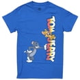 thumbnail image 1 of Tom and Jerry Men's T-Shirt Vertical Logo Authentic Merch Short Sleeve Tee (Large, Light Blue), 1 of 3