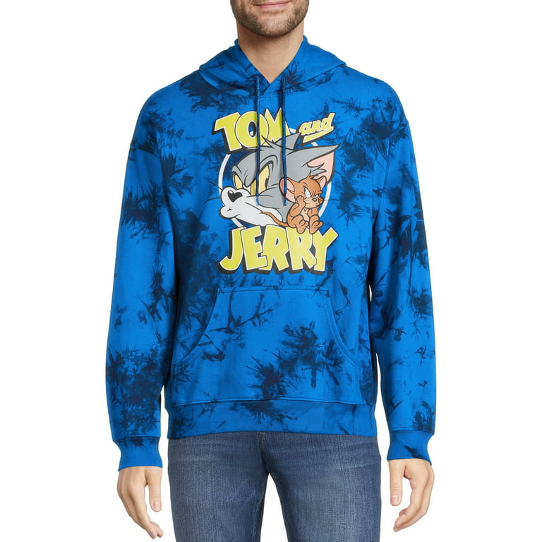 Tom and Jerry Men's Tie Dye Graphic Hoodie, Sizes S-3XL 