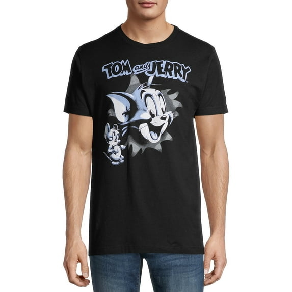 Tom and Jerry Men's and Big Men's Pop Out Graphic T-shirt