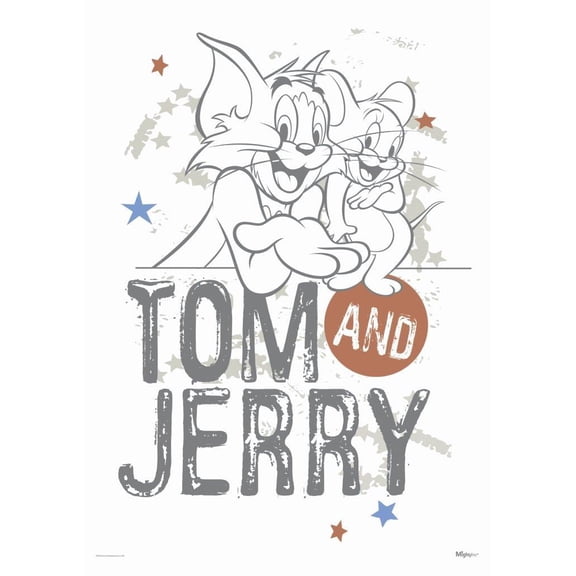 Tom and Jerry (Modern Vintage) MightyPrint Wall Art MP17240436