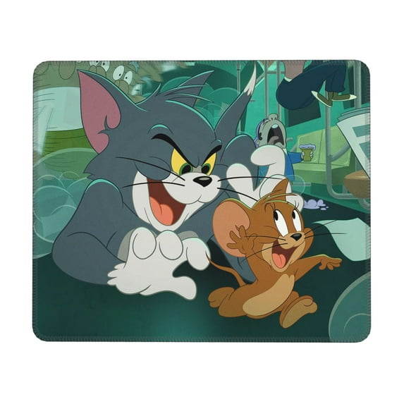 Tom and Jerry Mouse Pad, Computer Mouse Mat, Waterproof Non-Slip Rubber Base MousePads for Office Laptop 7 x 8.6 in
