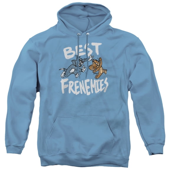 Tom and Jerry Movie Best Frenemies Unisex Adult Pull-Over Hoodie,Carolina Blue, Large