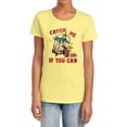 thumbnail image 1 of Tom and Jerry Movie Catch Me If You Can Women's T Shirt,Banana, 2X-Large, 1 of 6