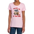 thumbnail image 1 of Tom and Jerry Movie Catch Me If You Can Women's T Shirt,Pink, X-Large, 1 of 6