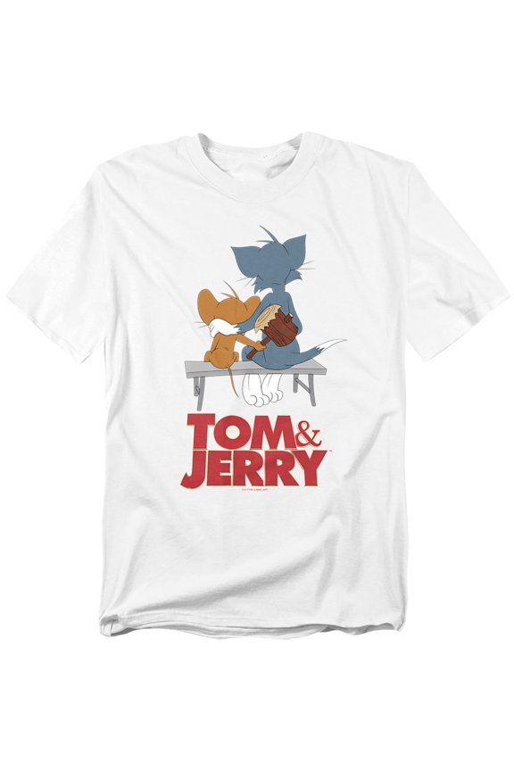 Tom And Jerry Movie T-Shirt Park Bench Unisex Graphic Tee For Men & Women