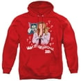 thumbnail image 1 of Tom and Jerry Movie What Is Happening Unisex Adult Pull-Over Hoodie,Red, Medium, 1 of 5