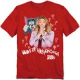 thumbnail image 1 of Tom and Jerry Movie What is Happening Unisex Adult T-Shirt, Red, X-Large, 1 of 6