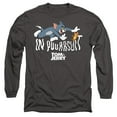 thumbnail image 1 of Tom and Jerry Movie in Pursuit Unisex Adult Long-Sleeve T Shirt,Charcoal, 3X-Large, 1 of 2