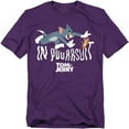 thumbnail image 1 of Tom and Jerry Movie in Pursuit Unisex Adult T-Shirt, Purple, Medium, 1 of 6