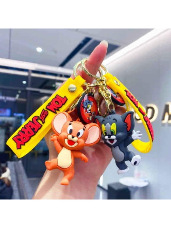 Tom and Jerry Rubber Charms Keychain Keyring