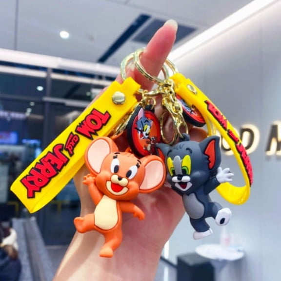 Tom and Jerry Rubber Charms Keychain Keyring