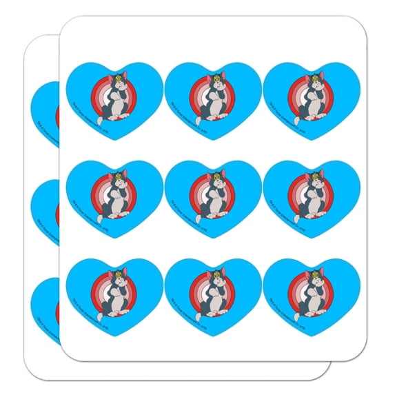 Tom and Jerry Tom Character Heart Shaped Planner Calendar Scrapbook Craft Stickers